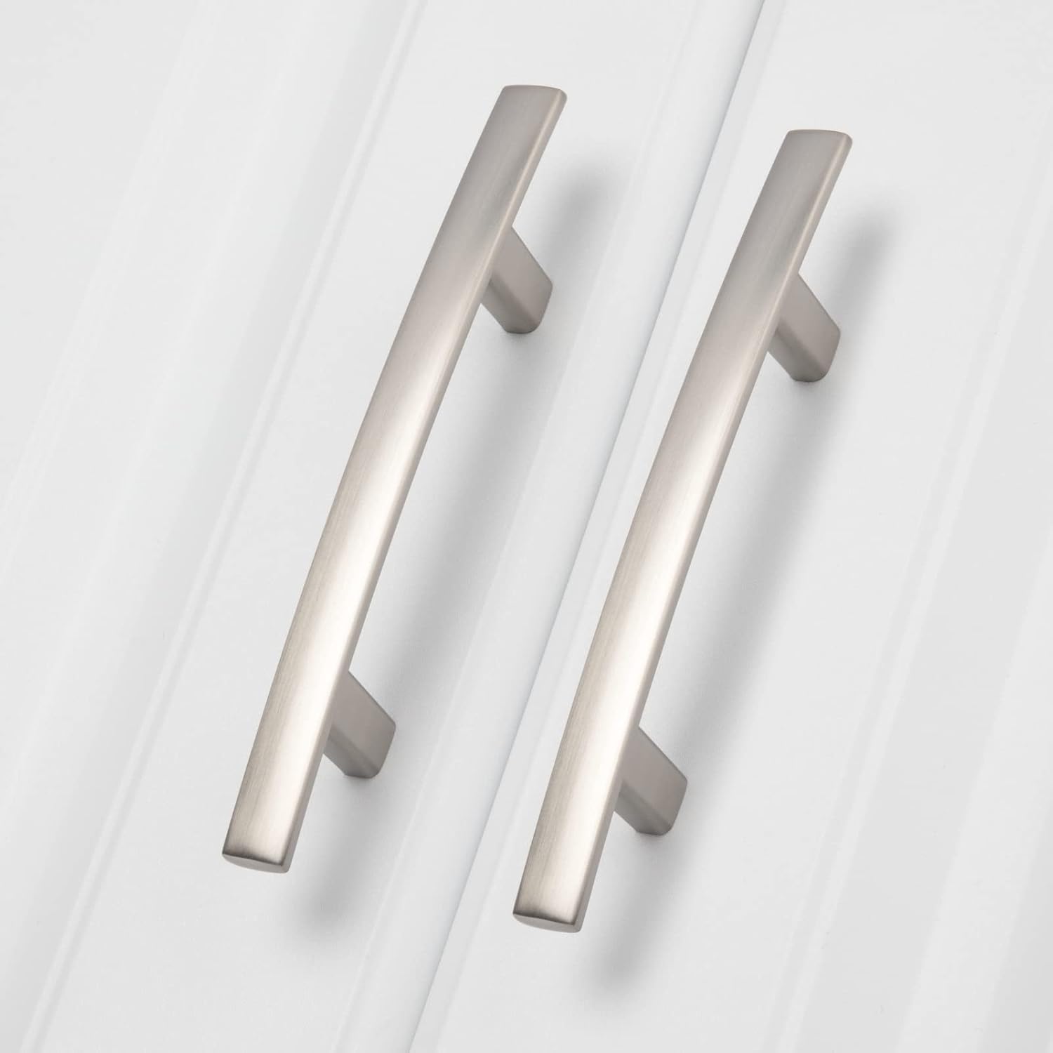 homdiy brushed nickel arch cabinet handle with durable zinc alloy, ideal for kitchen renovations