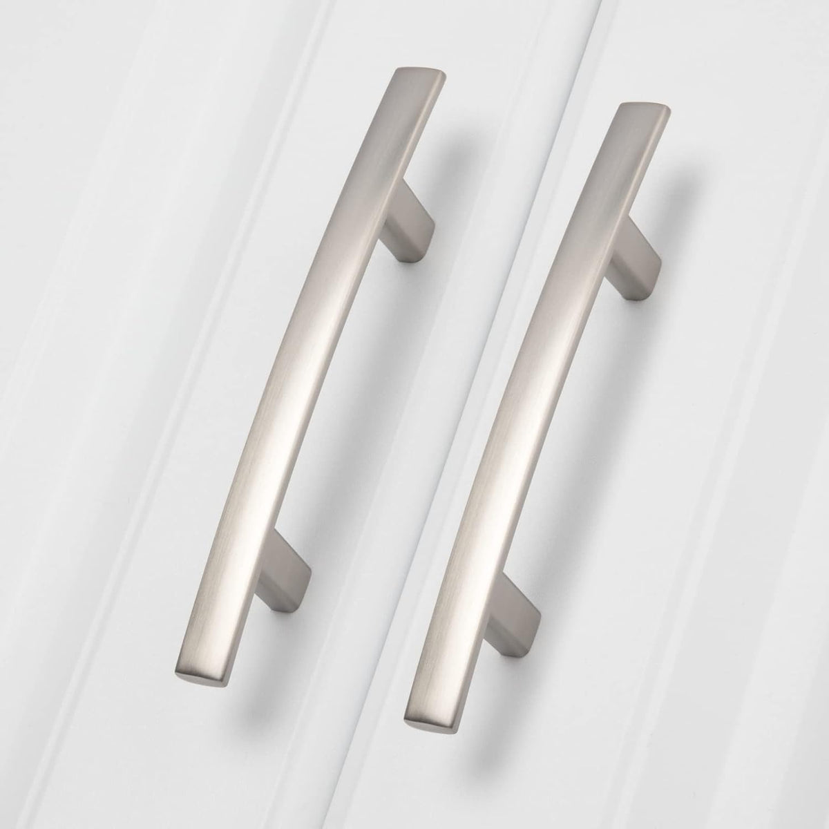 homdiy brushed nickel arch cabinet handle with durable zinc alloy, ideal for kitchen renovations