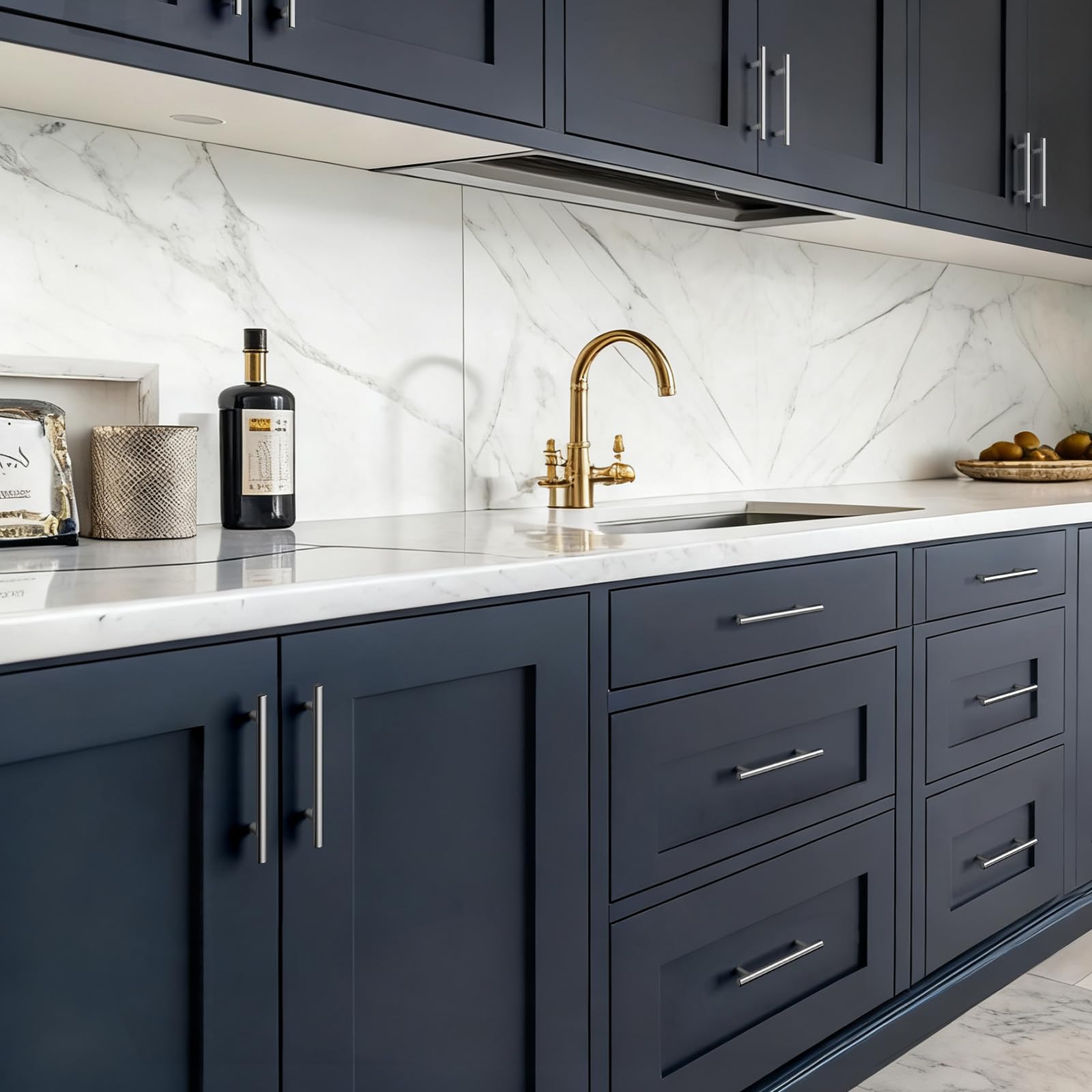homdiy bathroom closet drawer pulls in brushed nickel for timeless organization.