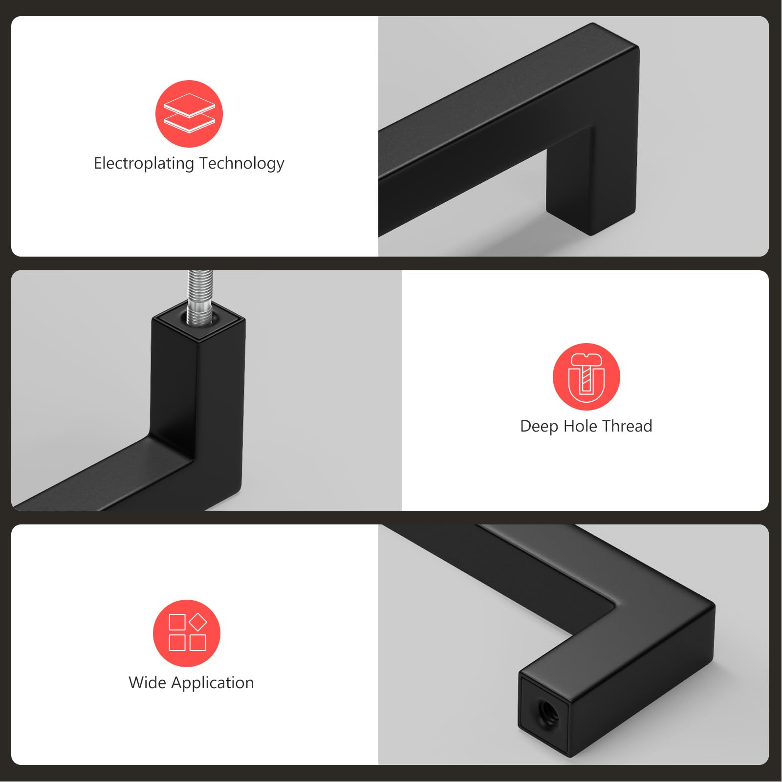 Homdiy dresser cabinet pulls in matte black for updated furniture