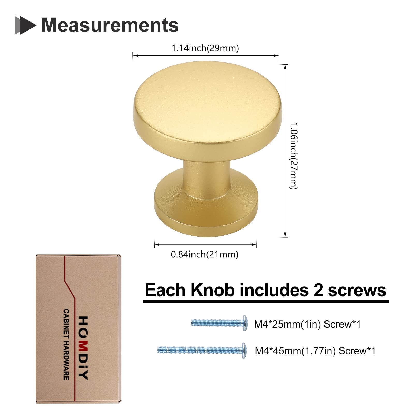 homdiy gold brushed brass cabinet knob on drawer-mounted look for kitchen updates