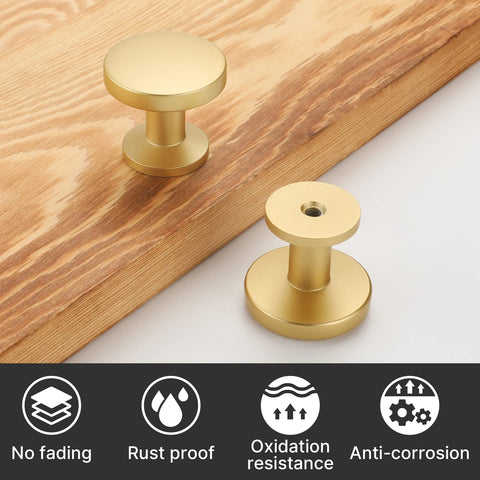 homdiy gold brushed brass cabinet knob set of ten for cohesive styling