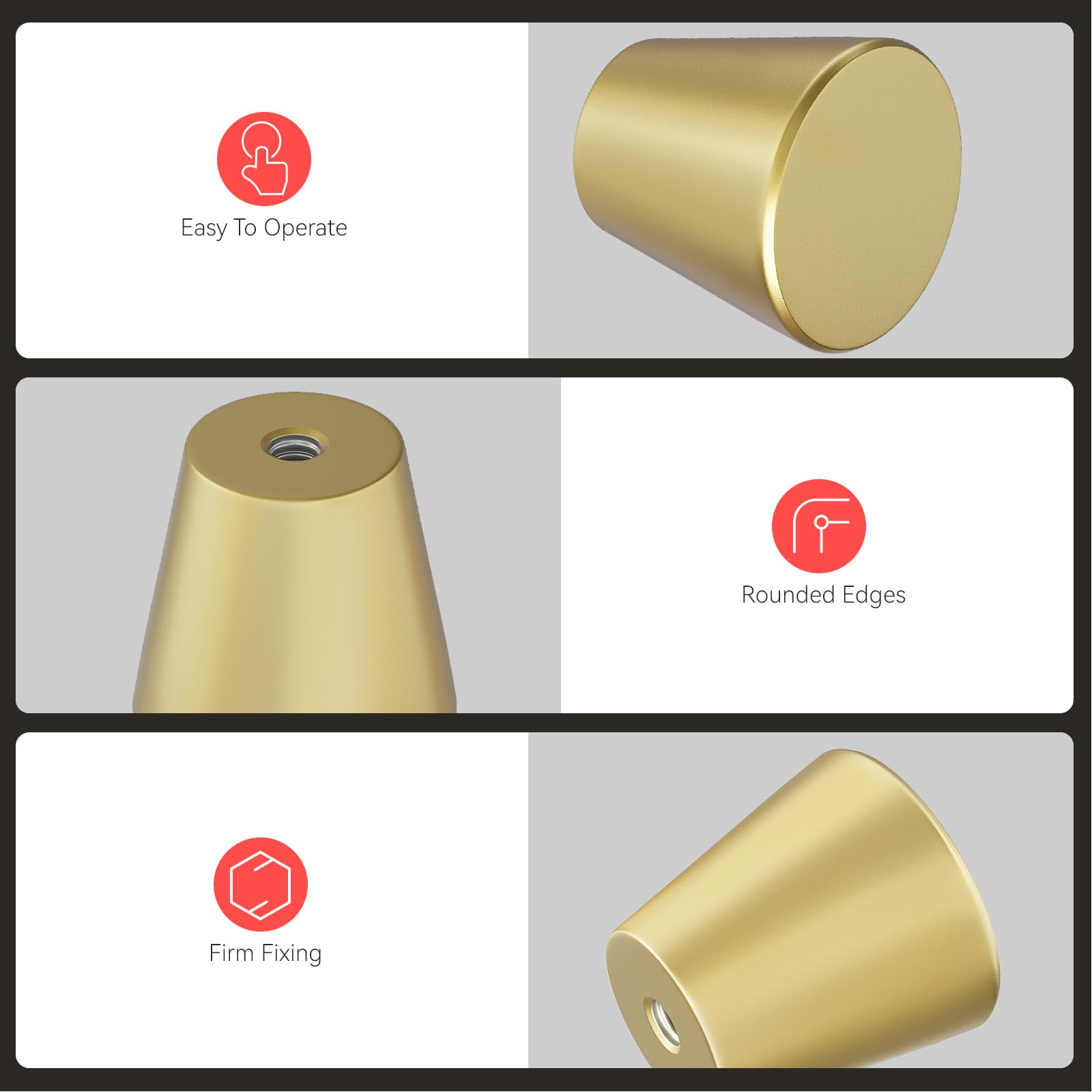 Homdiy gold knob on a drawer front adds refined style