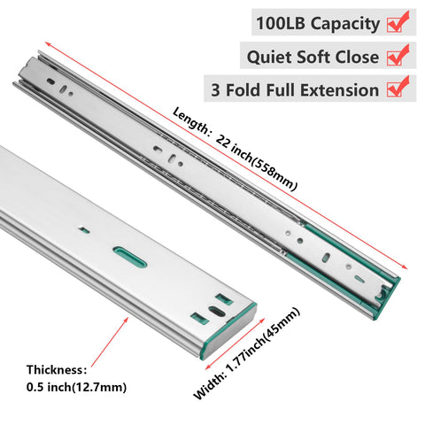Homdiy heavy-duty steel rails resist corrosion for long-lasting cabinet performance.