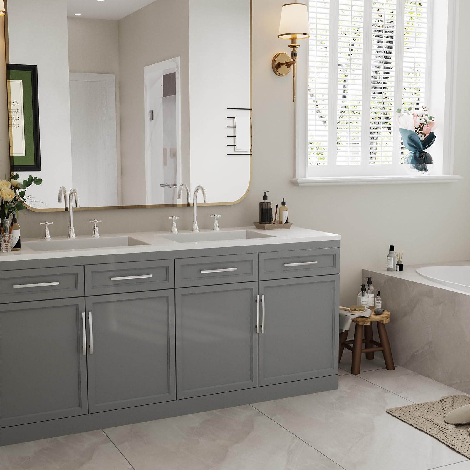 Homdiy heavy-duty zinc alloy pulls resist wear and tarnish