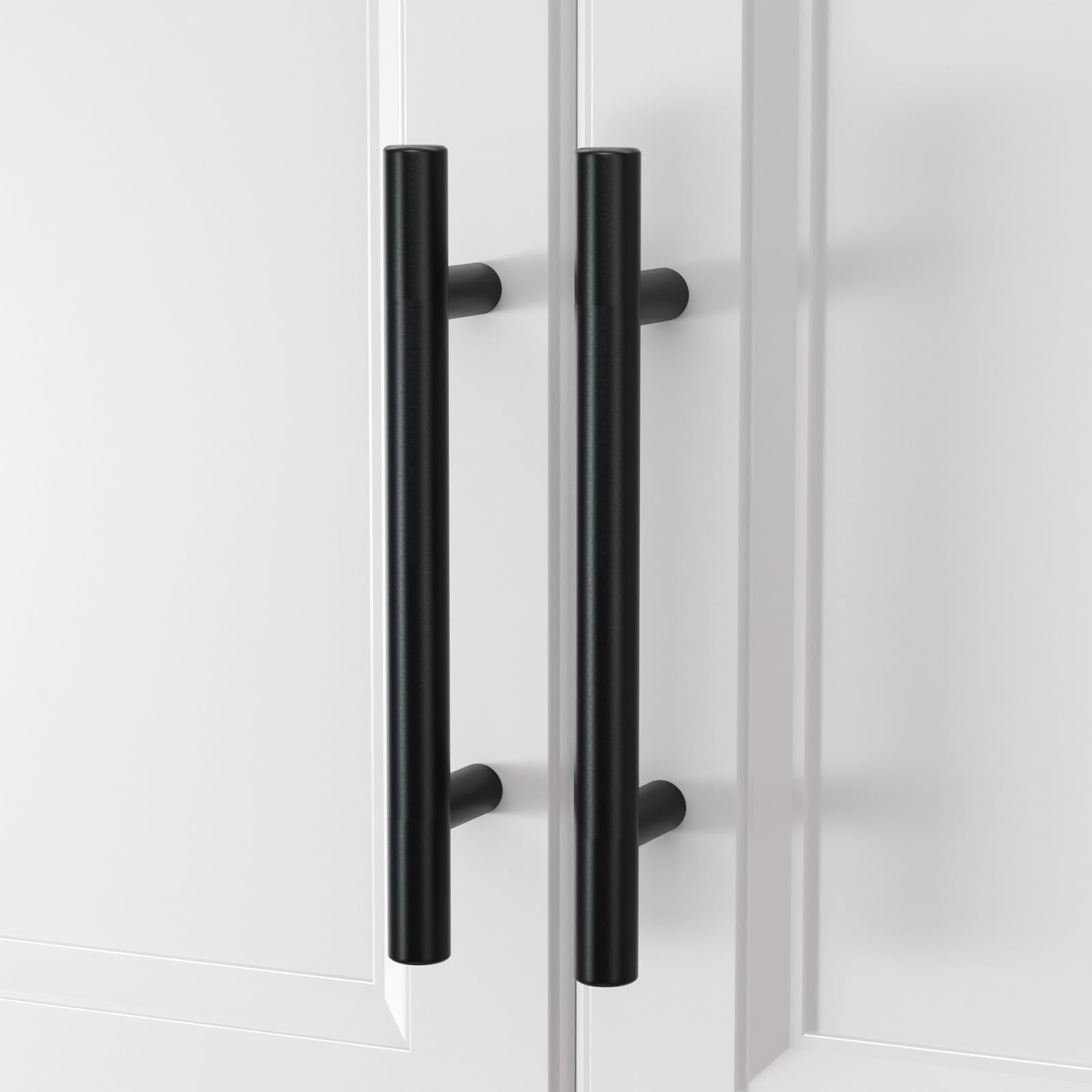 Homdiy matte-black finish resists water and wear for long-lasting cabinet hardware.