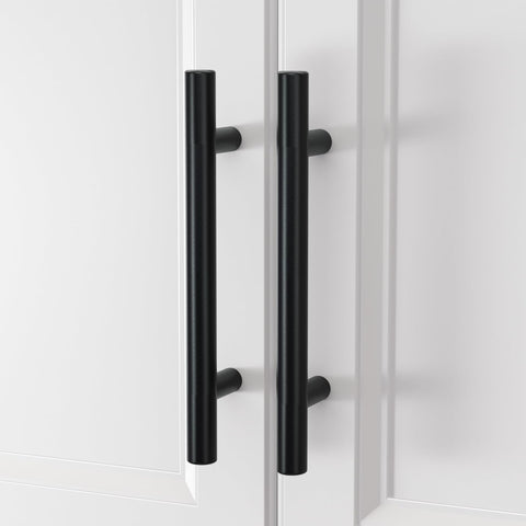 Homdiy matte-black finish resists water and wear for long-lasting cabinet hardware.