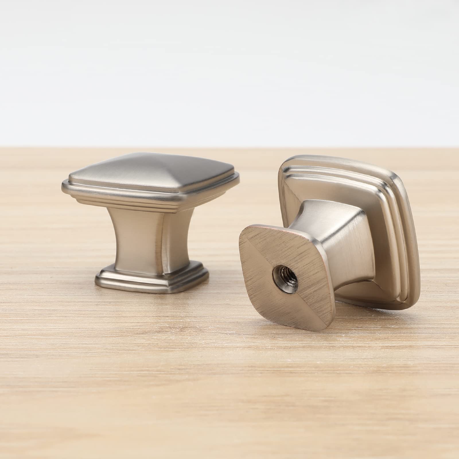homdiy dresser knob in satin nickel finish, refined detail for furniture