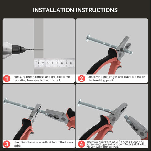Homdiy screw options highlight easy installation with multiple length choices.