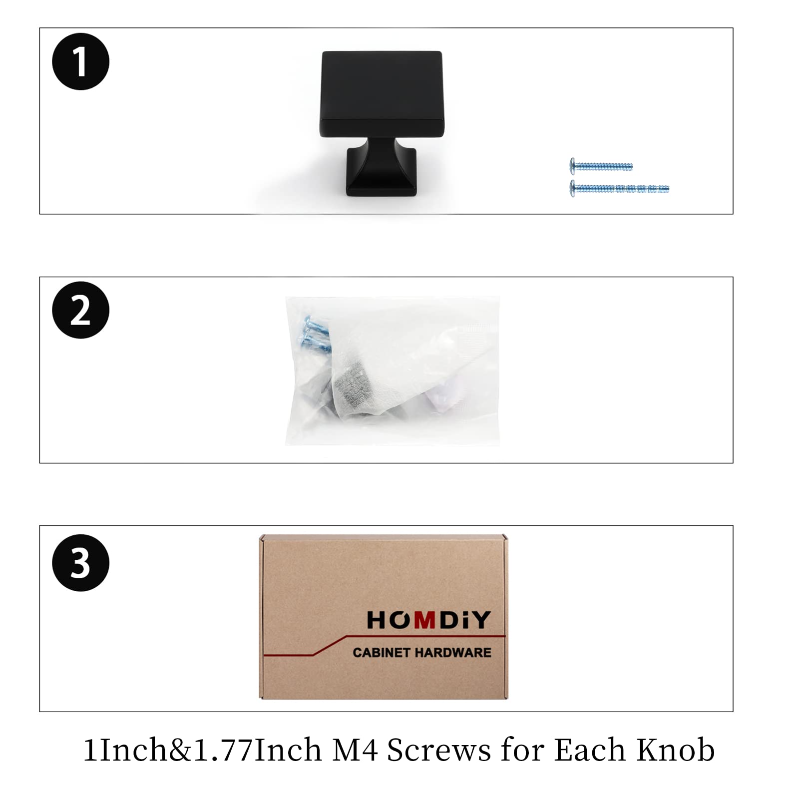 Homdiy square knob installation guide for a cohesive look