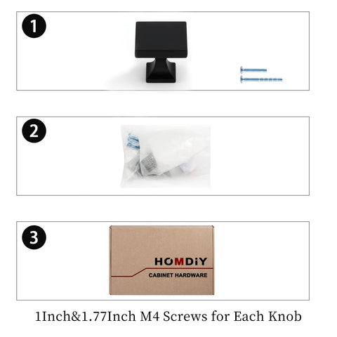 Homdiy square knob installation guide for a cohesive look