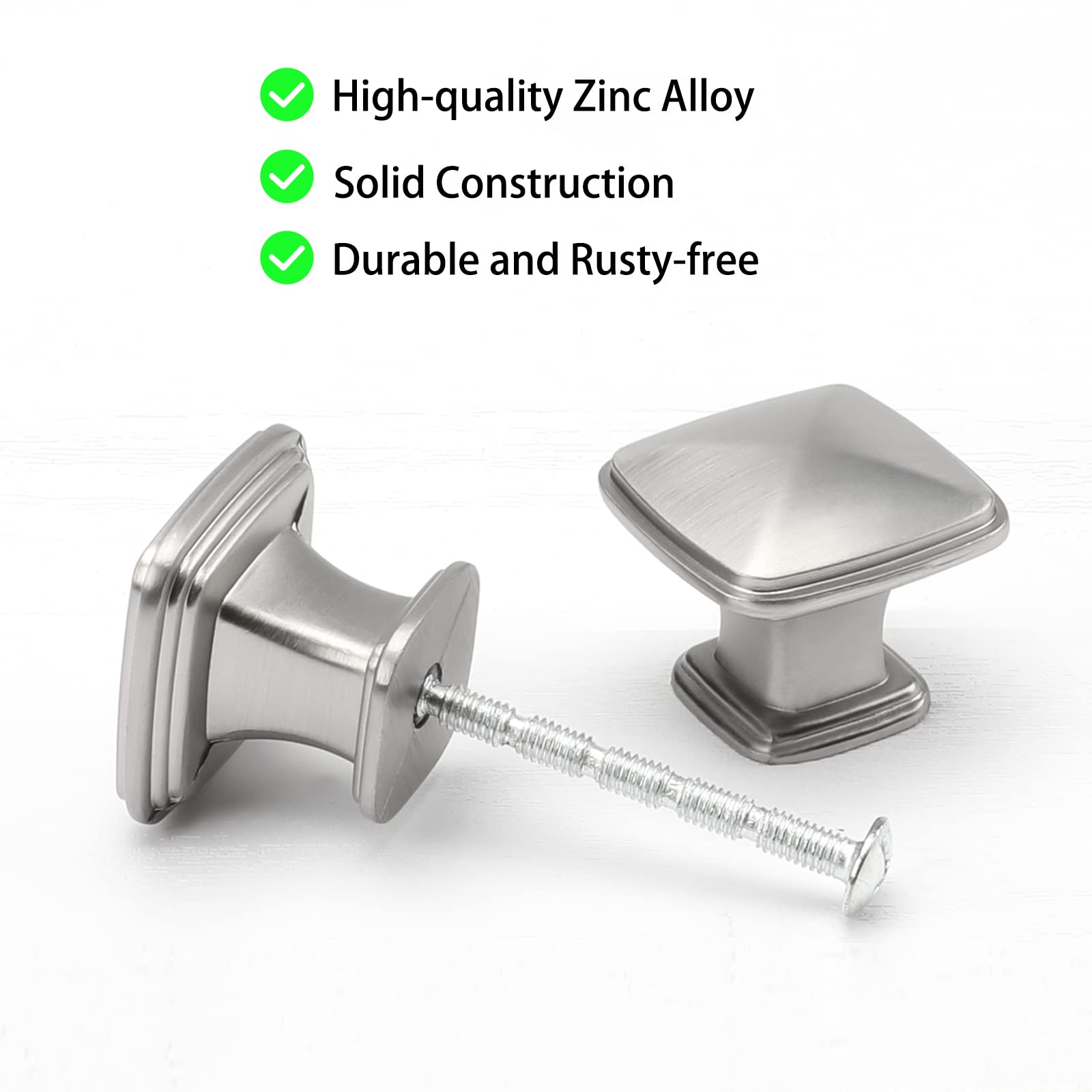 homdiy zinc alloy knob in kitchen setting, sturdy daily use for cabinets