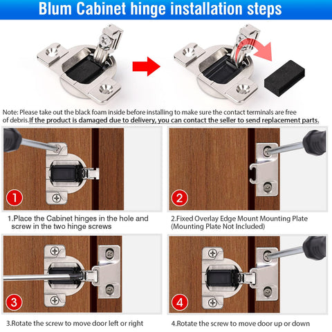 HomdMarket Blum-compatible hinges provide precise replacements for Blum 130-1100 series.