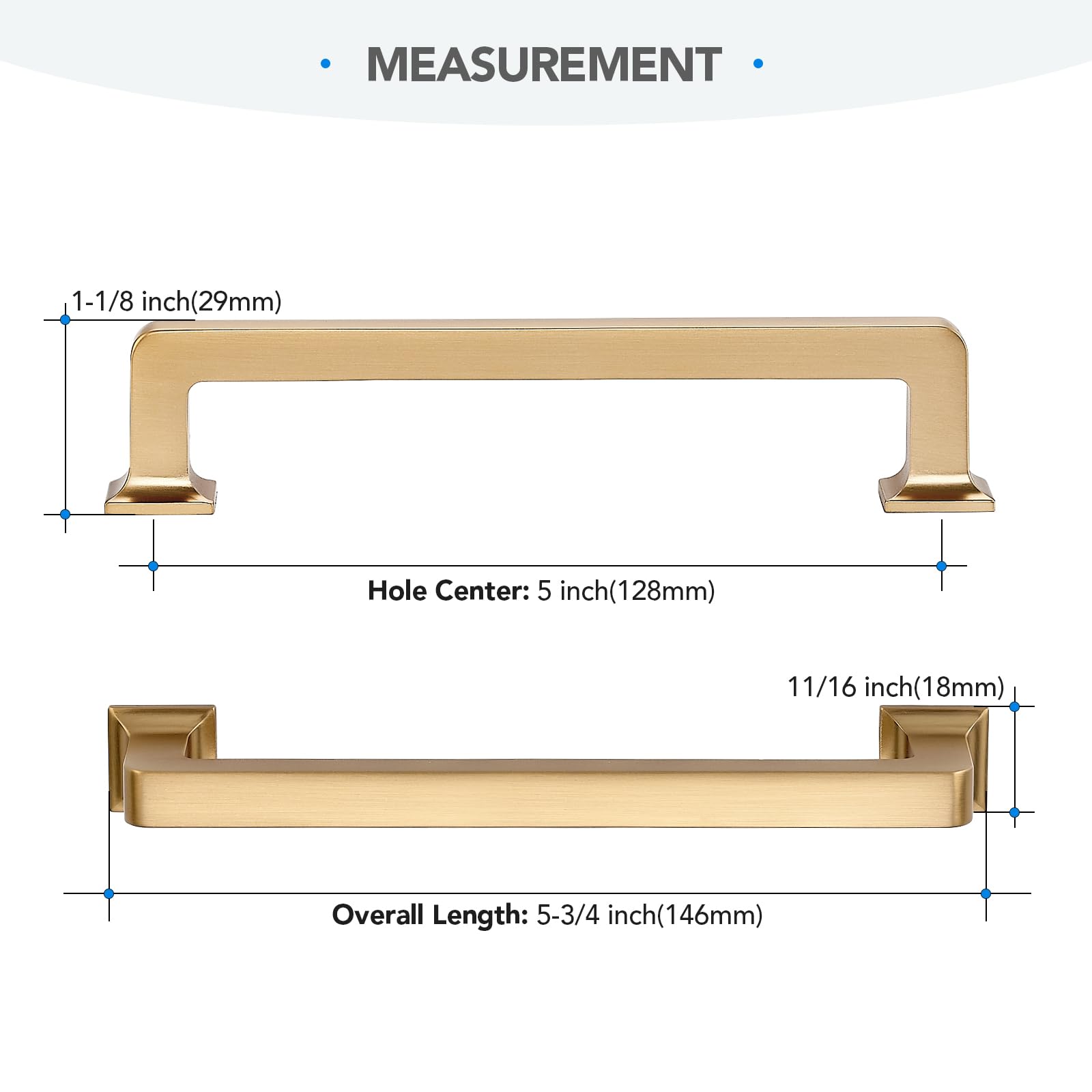 HOME EDIT 5-inch center-to-center installation view with included screws for easy fit