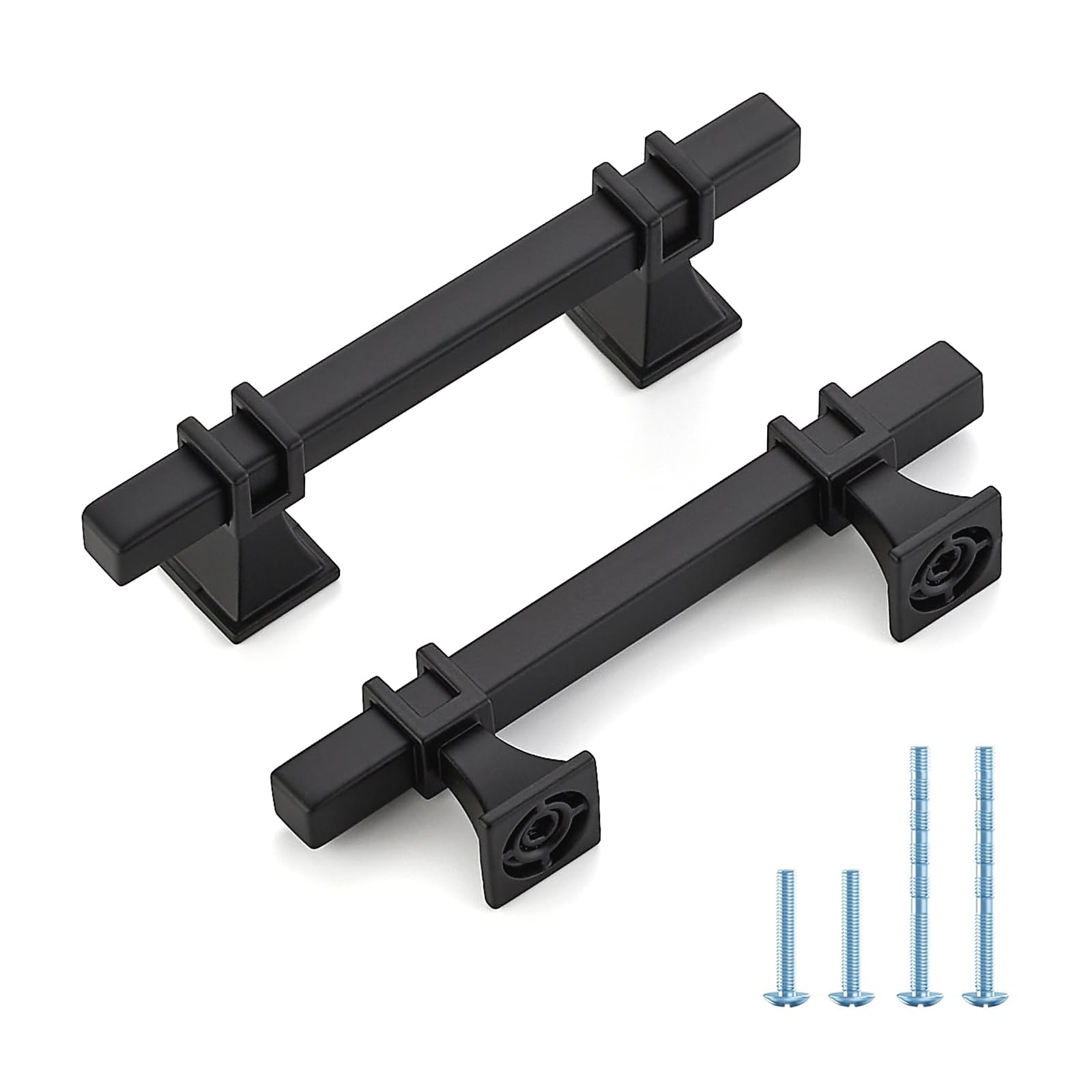 HOME EDIT 3-inch black cabinet handle, square design, ideal for modern kitchen cabinetry.