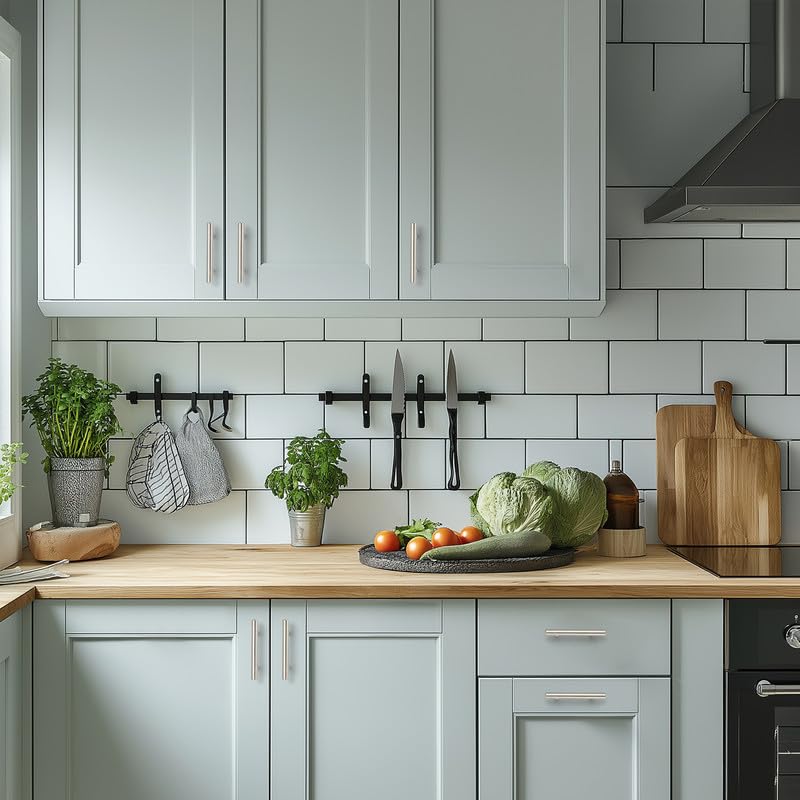 HOME EDIT brushed nickel dresser pull adding contemporary elegance to furniture.