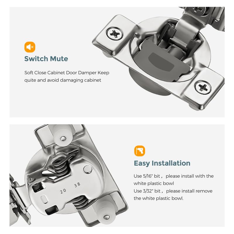 HOME EDIT cup-35mm depth-11-6mm hinges ensure secure mounting.