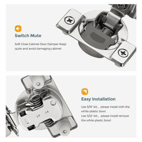 HOME EDIT cup-35mm depth-11-6mm hinges ensure secure mounting.