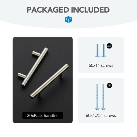 HOME EDIT easy-clean brushed nickel pull maintaining sleek appearance.