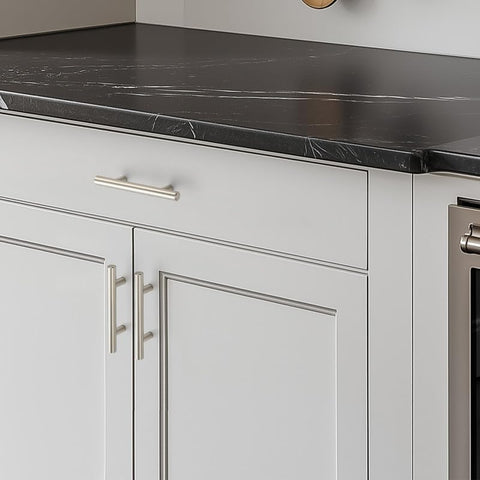 HOME EDIT ergonomic brushed nickel cabinet pull enhancing daily use.