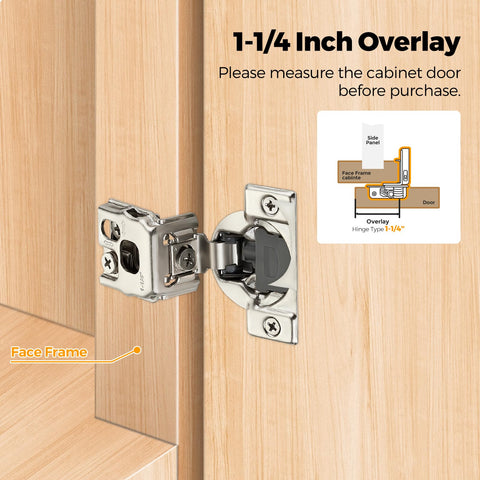 HOME EDIT nickel-plated stainless steel hinges offer durable concealed hardware.