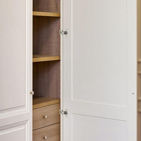 Home Expert overlay hinge set supports face-frame cabinet doors and kitchens.