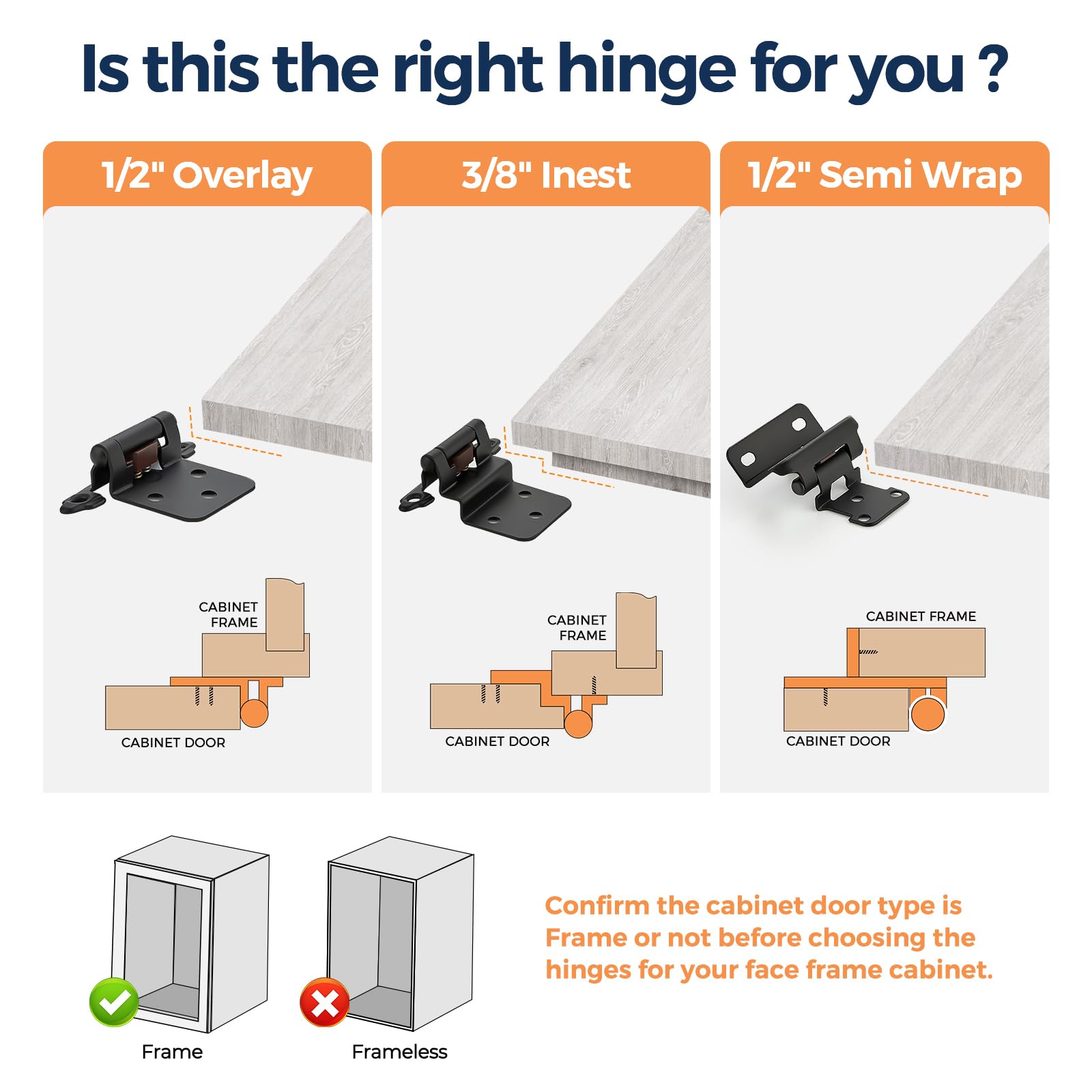 Home Expert face-frame hinge designed for sturdy face-frame cabinets.