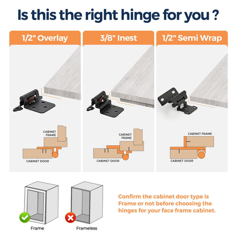 Home Expert face-frame hinge designed for sturdy face-frame cabinets.