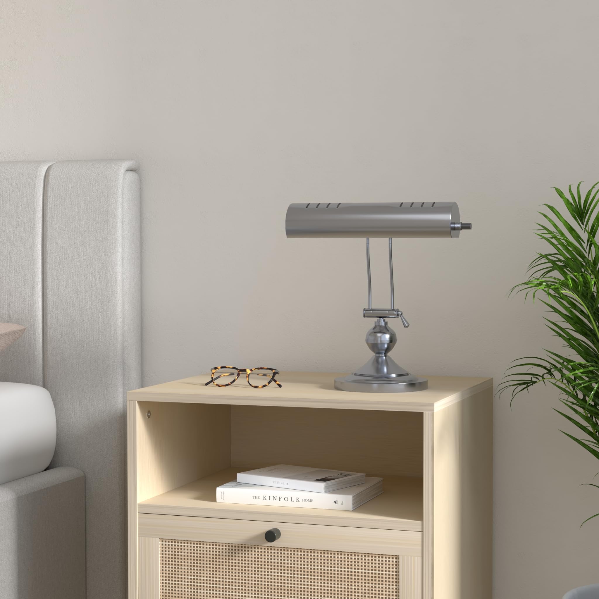 Home Intuition Classic Antique Leaning Piano Lamp shade adjustment for precise focus.