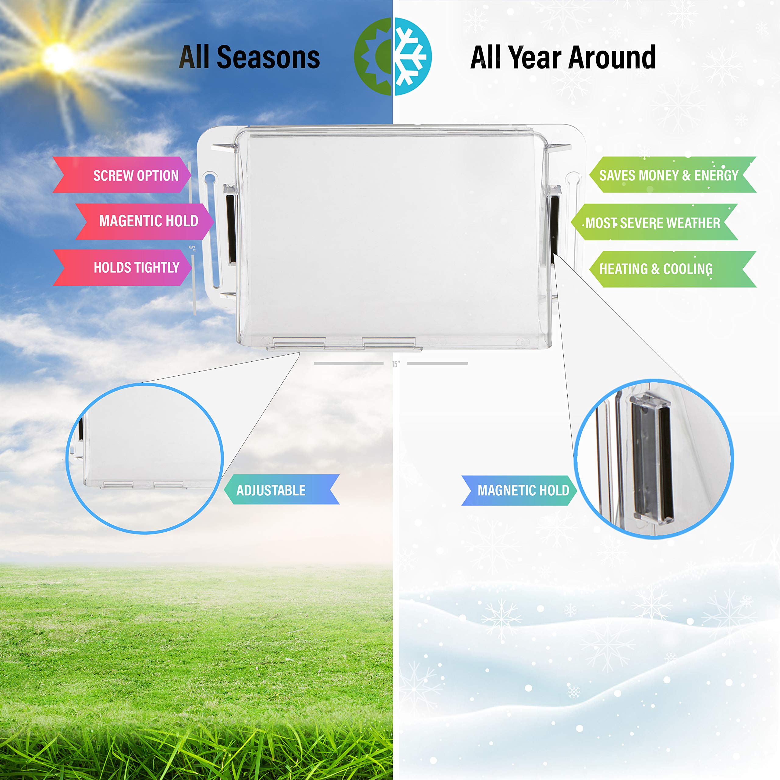 Home Intuition durable plastic vents one deflector with magnets for lasting grip.