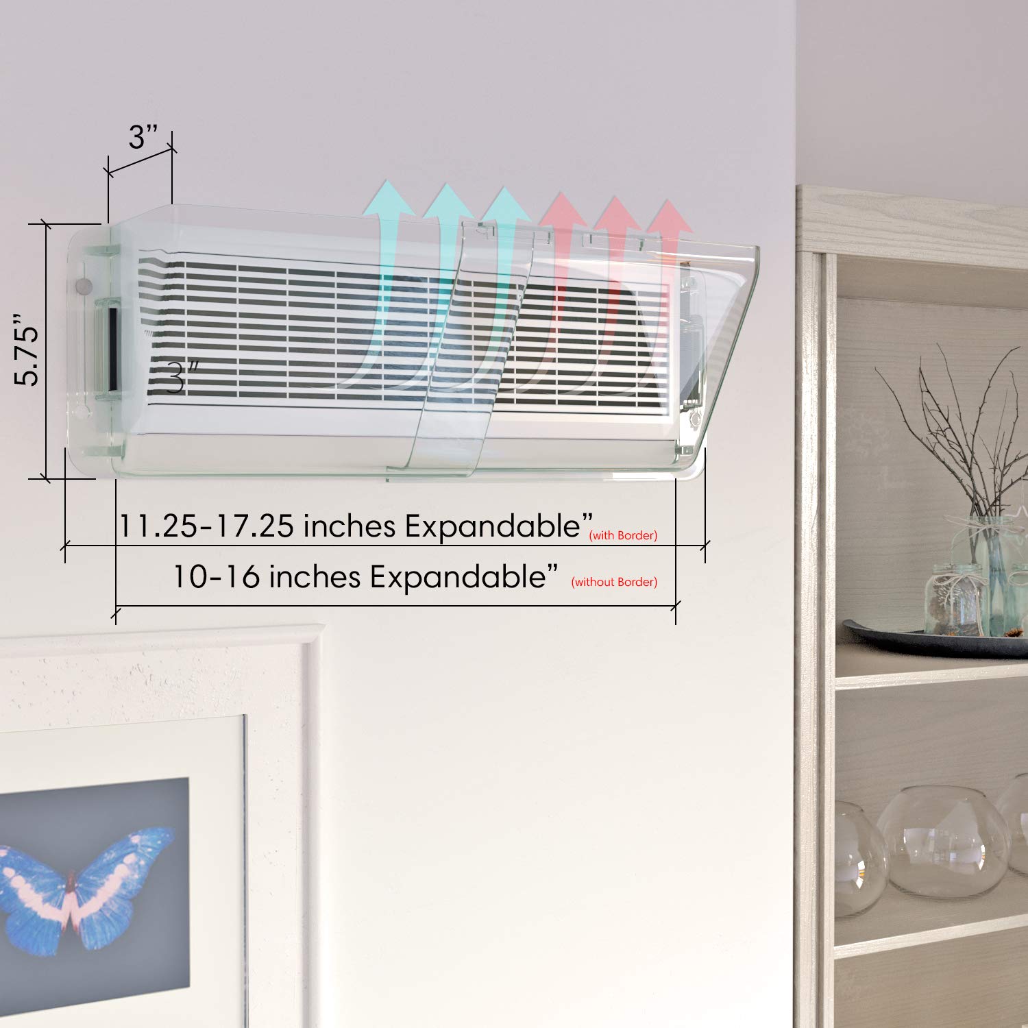 Home Intuition vent deflector with strong magnets secures to vent for easy repositioning.