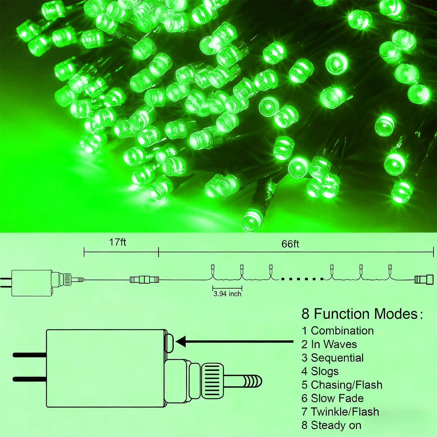 HOME LIGHTING 29V low voltage green wire ensures safe, cool operation