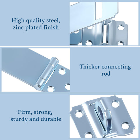 HOME MASTER HARDWARE 3-1/2-inch safety hasp close-up shows durable zinc finish.