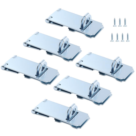 HOME MASTER HARDWARE 6-pack door hasp locks securing a doorway for added security.