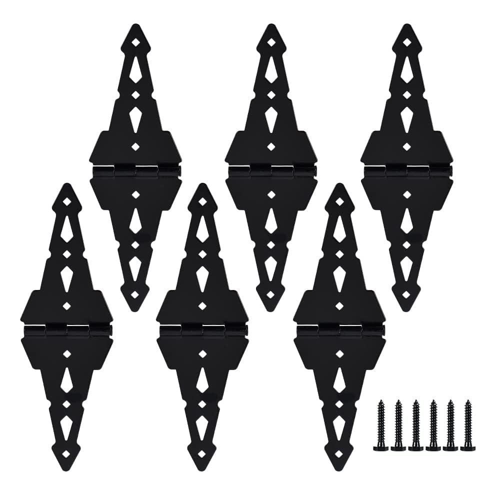 HOME MASTER HARDWARE 8-inch gate hinge in black finish for durable gates.