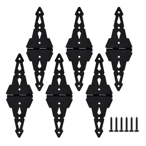 HOME MASTER HARDWARE 8-inch gate hinge in black finish for durable gates.