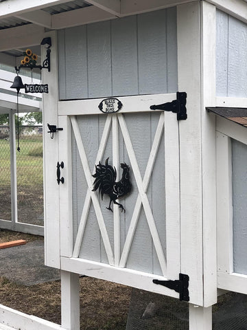 HOME MASTER HARDWARE 8-inch hinge crafted from durable steel with black finish for outdoor use