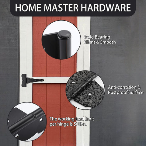 HOME MASTER HARDWARE 8-inch hinge with silent operation ensures smooth gate movement