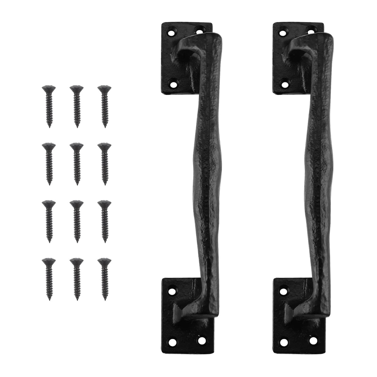 HOME MASTER HARDWARE 9 3/4 inch heavy-duty cast iron handle for durable gate or door use.