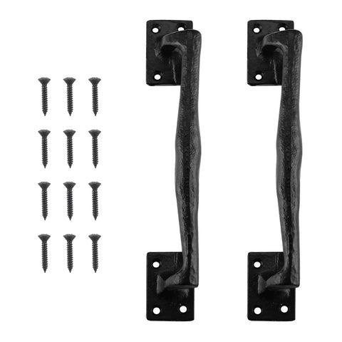 HOME MASTER HARDWARE 9 3/4 inch heavy-duty cast iron handle for durable gate or door use.