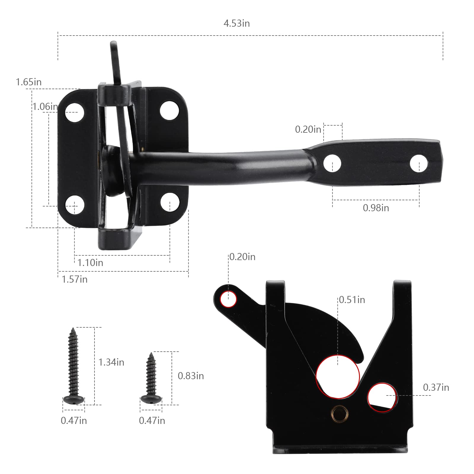 HOME MASTER HARDWARE black finish hardware blends with exterior gates.