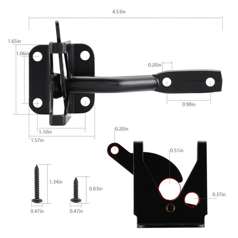 HOME MASTER HARDWARE black finish hardware blends with exterior gates.