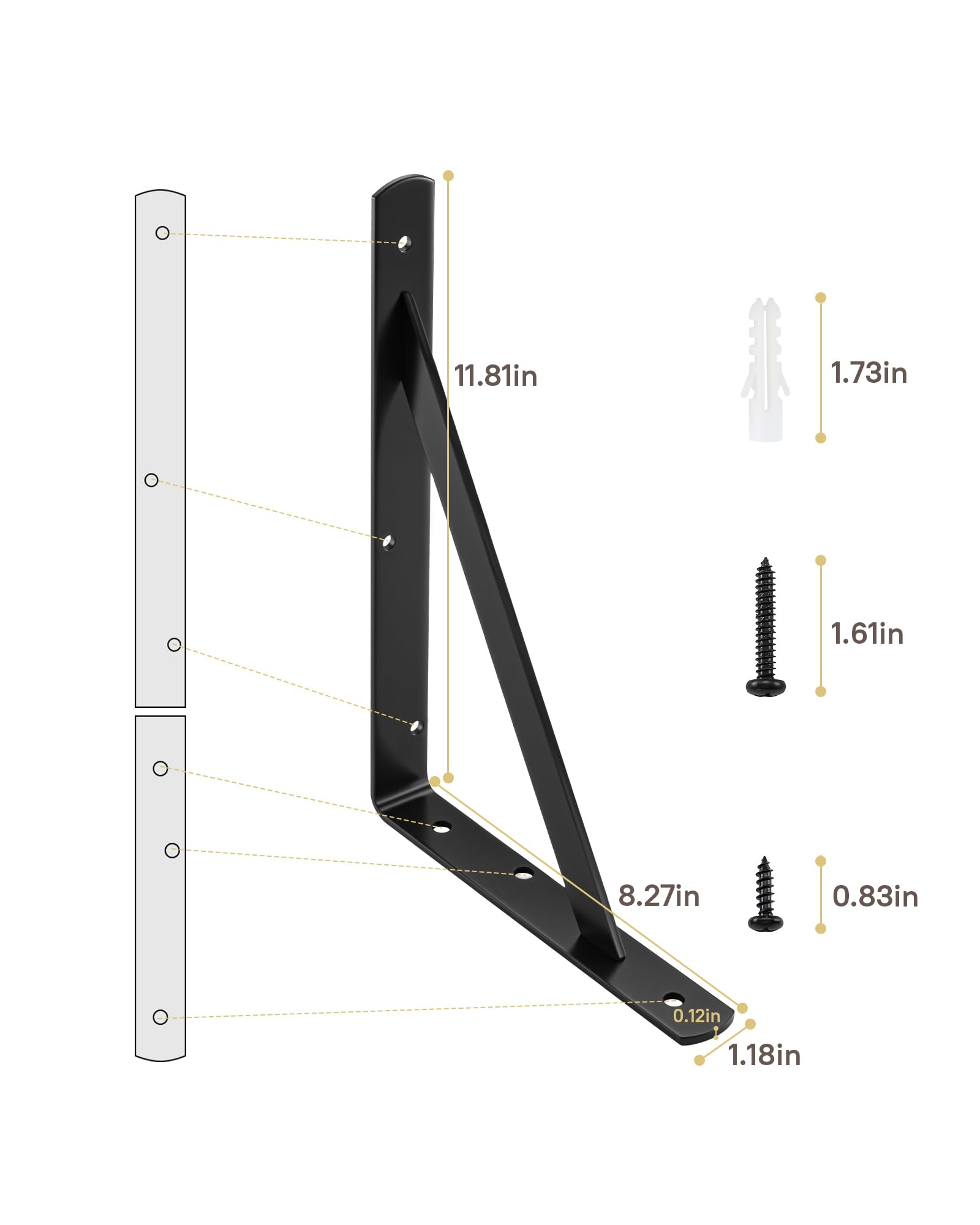 Bookshelf setup with Home Master Hardware brackets providing stable display