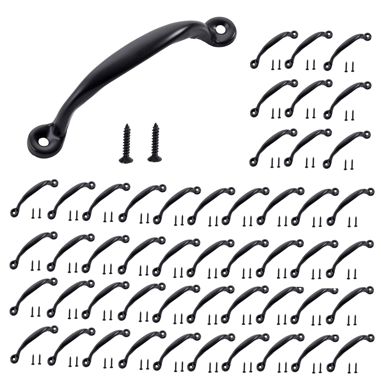 HOME MASTER HARDWARE cabinet pull 4-7/8 inch black finish for durable kitchen drawers