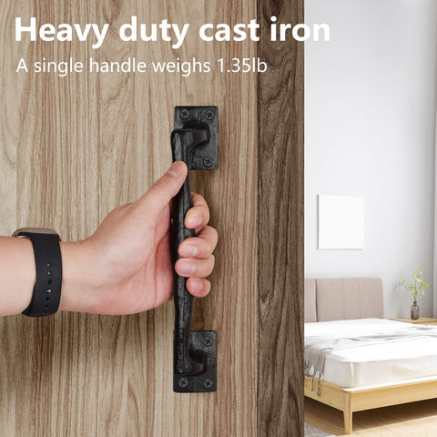 HOME MASTER HARDWARE rustic black finish gate handle adds vintage charm to exterior setups.