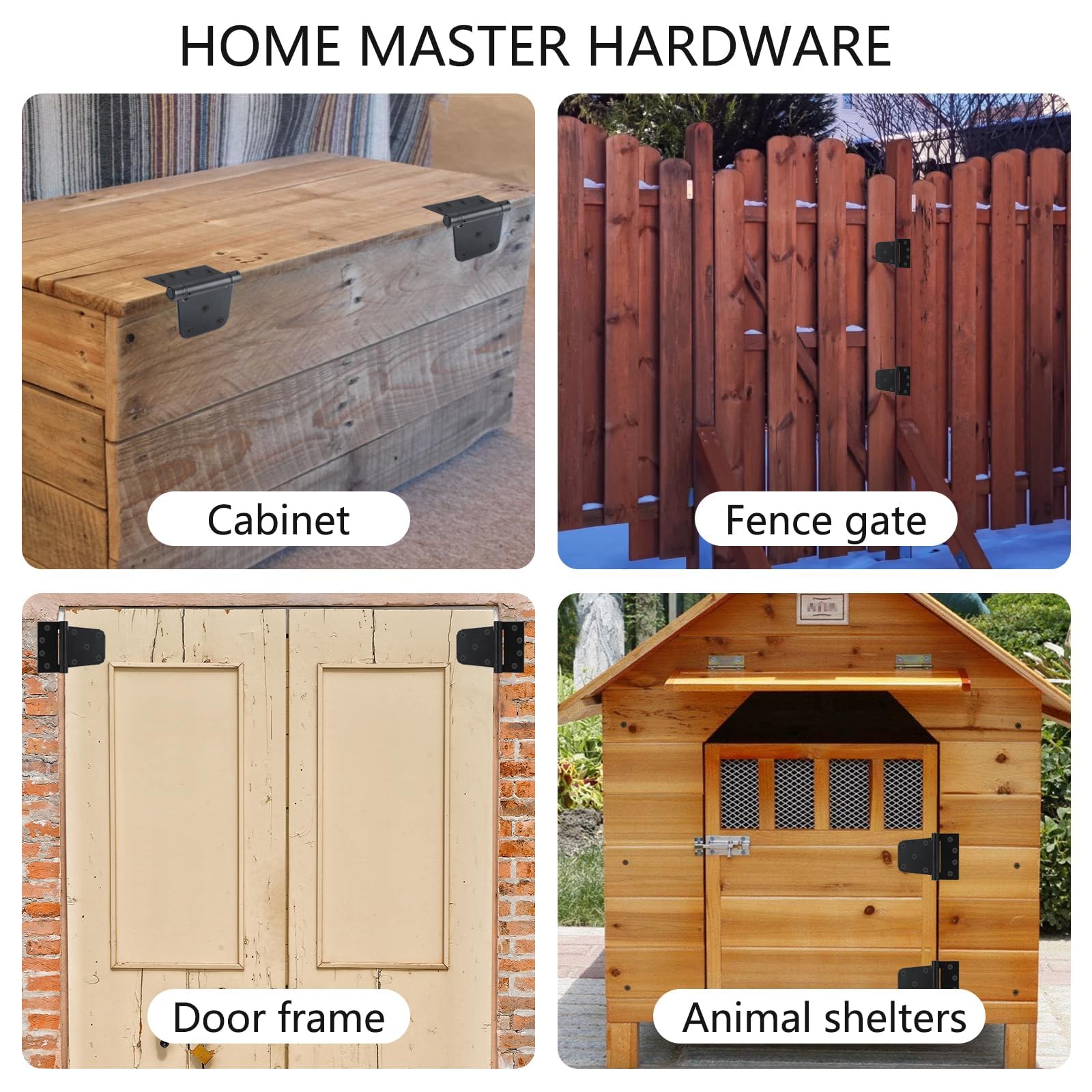 Home Master Hardware suitable for barn doors, storage bins, and gates.