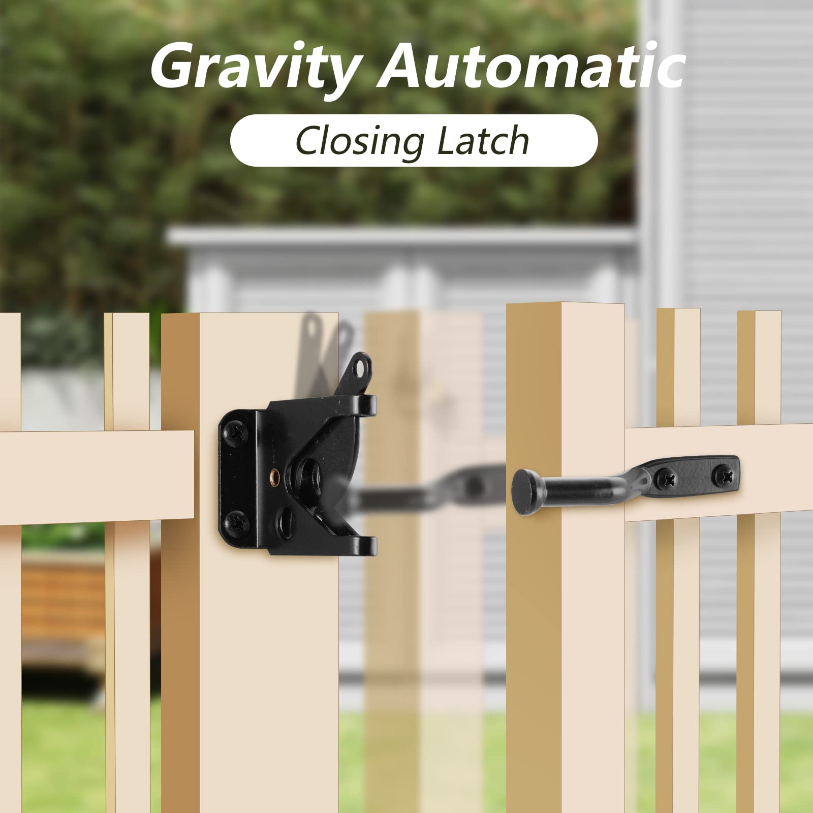HOME MASTER HARDWARE gate handle with screws enables quick installation.