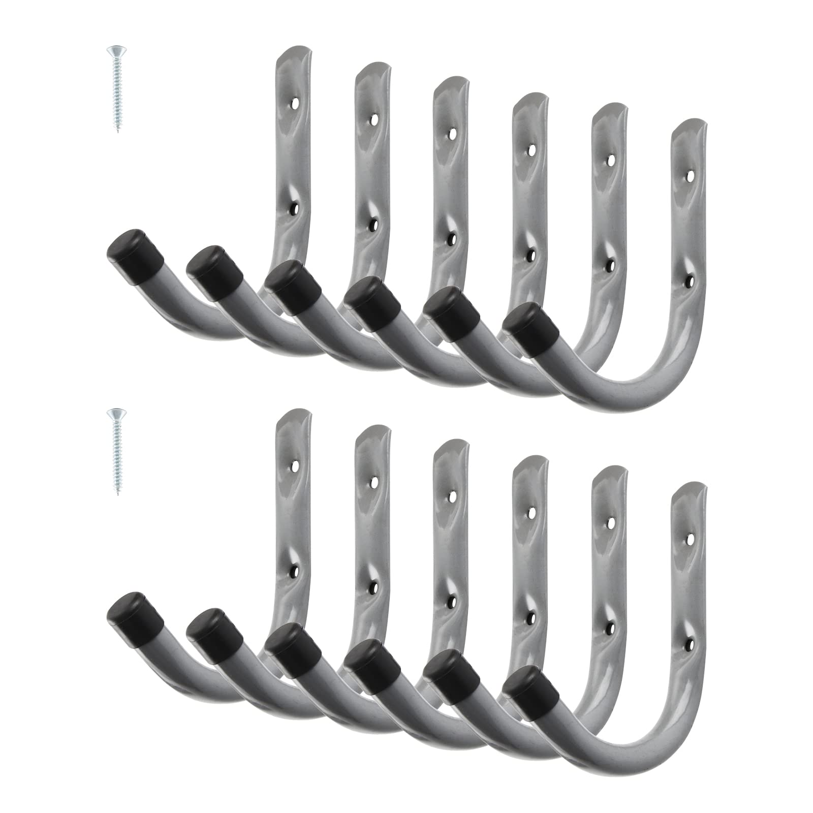 HOME MASTER HARDWARE gray finish utility hooks ready for indoor or outdoor use.