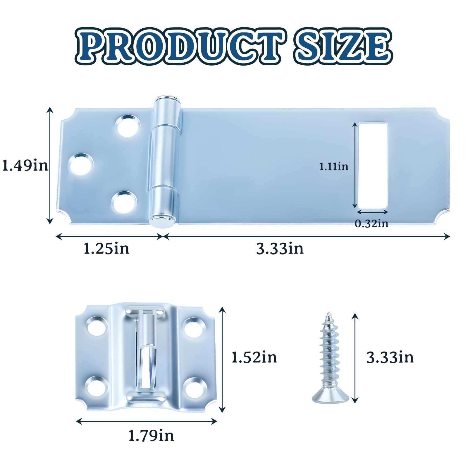 HOME MASTER HARDWARE hasp screws-included for quick mounting.