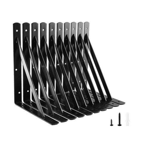Home Master Hardware heavy-duty shelf bracket front view shows sturdy 12x8 design for strong shelving